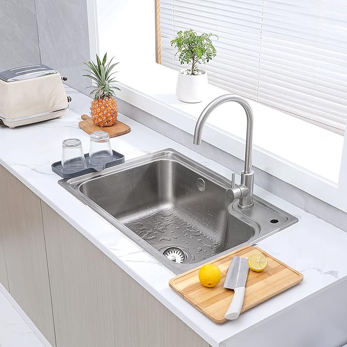 Silicone Bathroom Soap Dishes with Drain Spout-Bathroom and Kitchen Sink Organizer,Sponge Holder,Dish Soap Tray,Perfect for Dispenser,Scrubber,Bottle,Cup on Sink or Counter-Grey 9.6"×5.3" - Bloomnest