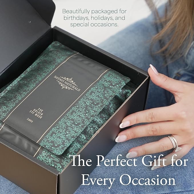 Spa Gift Set for Women – Eucalyptus Mint Aromatherapy Shower Steamers, Sugar Scrub, 24K Gold Eye Masks & Steam Eye Mask | Self Care & Relaxation Gift Box for Stress Relief at Home