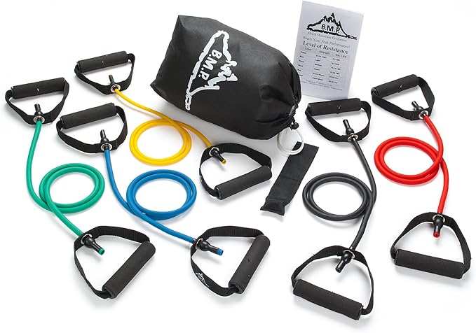 Black Mountain Products Resistance Band Set (Five Bands Included) - Bloomnest