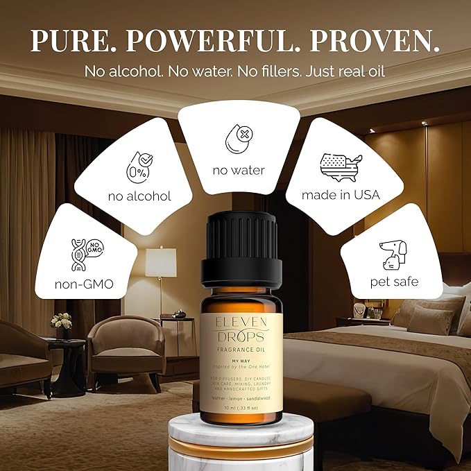 My Way Diffuser Oil - Premium Fragrance Oil Inspired By The 1 Hotel - Invigorating My Way Scent for Cold Air Diffusers, Home, Office, DIY Candles, Mixing, Long-Lasting, Pet Friendly, 10ml - Bloomnest