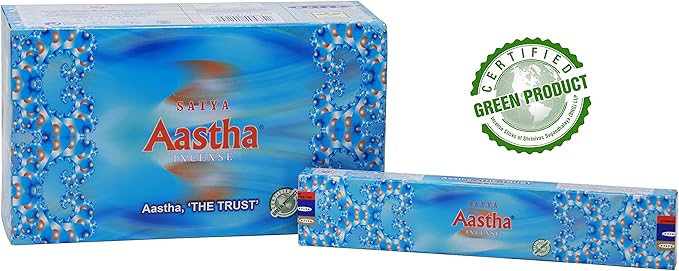 EARTH Satya Aastha Incense Sticks 15 GMS (Pack of 12) (Green Certified) Indian Perfumed Hand Rolled Agarbatti Perfect for Worship,Relaxation, Medication. Earth