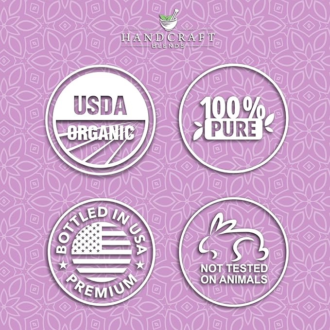 Handcraft Blends Organic Lavender Essential Oil – 1 Fl Oz – 100% Pure and Natural – Premium Grade Essential Oil for Diffuser and Aromatherapy HandcraftBlends