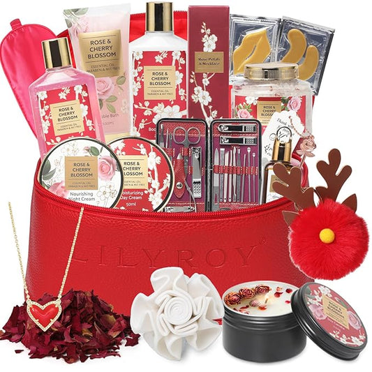 36Pcs Valentines Day Gifts for Women - Luxury Bath and Body Gift Set Spa Gift Set for Women Beauty Care Kit | Gift for Christmas, Birthday, Mothers Day Gifts for Her Wife Perfect for Travel