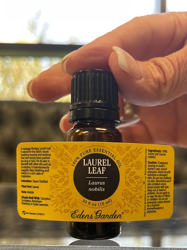 Edens Garden Laurel Leaf Essential Oil- 100% Pure Premium Grade, Undiluted, Natural, Therapeutic, Aromatherapy, The Best for Diffuser, Skin, Candle, Humidifiers 10 ml (.33 fl oz) EdensGarden