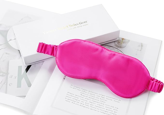 Silk Sleep Mask Light Blocking Luxury 100% Mulberry 19mm Silk Eye Mask Eye Cover Blindfold Ultra Soft Light & Comfy Anti Aging Skin Care with Travel Bag Gift Package - Bloomnest