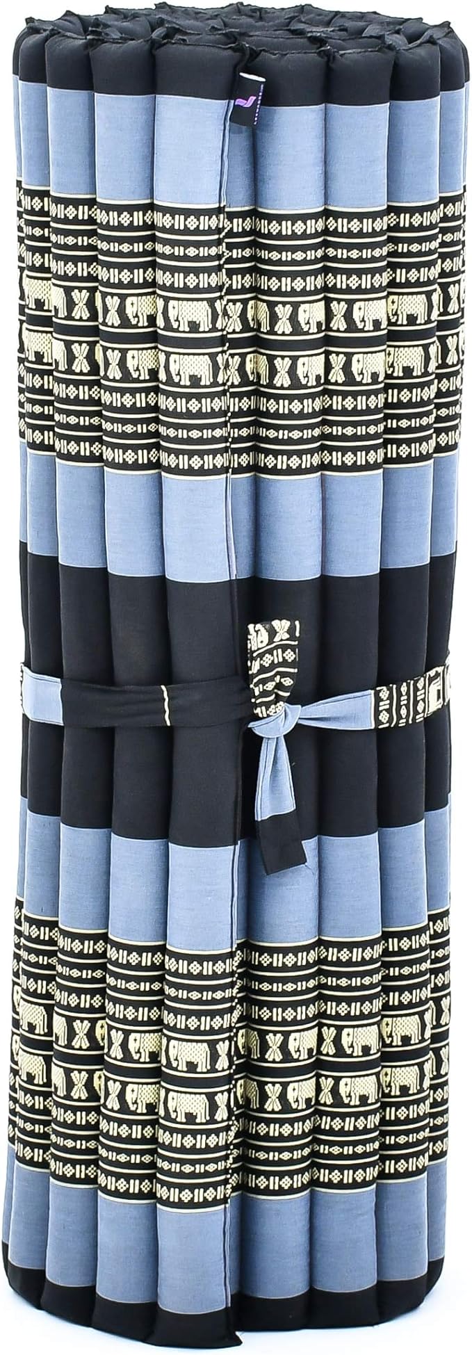 Leewadee - Foldable Floor Mattress - Japanese Roll Up Futon -Trifold Tatami Mat- Guest Floor Bed - Camping Mattress - Thai Massage Mat, Kapok Filled, 75 x 39 inches, Blue - Bloomnest