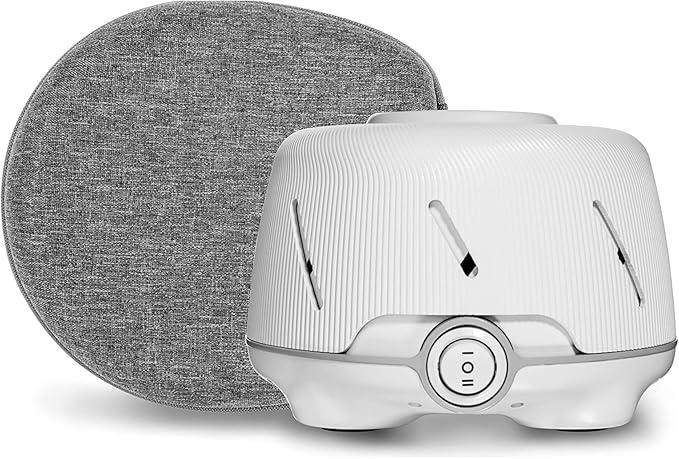Yogasleep Dohm (White/Gray) & Travel Case (2 Piece Set) The Original White Noise Machine with Natural Sound from a Real Fan, Sleep Aid & Noise Cancelling For Adults & Baby, Office Privacy & Meditation - Bloomnest