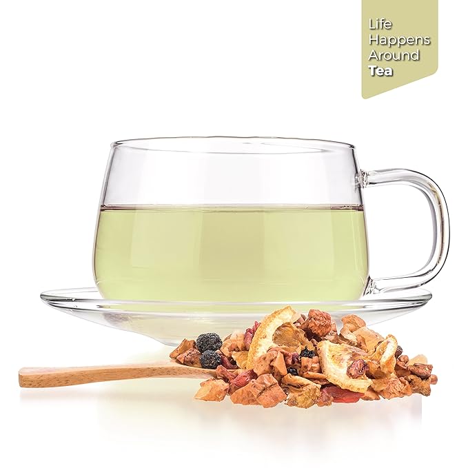 Tealyra - Superfruit Mango - Goji Berries - Pineapple - Pomegranate - Fruity Herbal Loose Leaf Tea - Hot or Iced - Vitamin and Antioxidant Rich - No Caffeine - 224g (8-ounce) - Bloomnest
