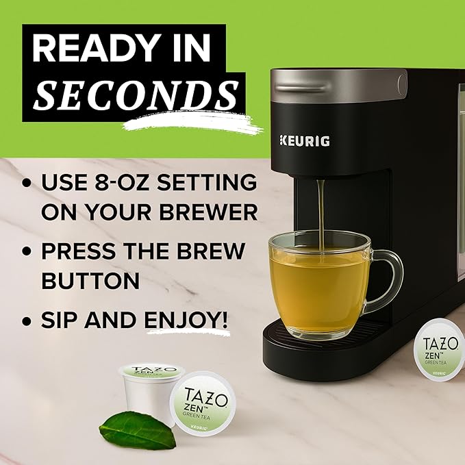 TAZO Zen Green Tea K-Cups, Green Tea Zen for Health and Wellness, 22 Pods - Bloomnest