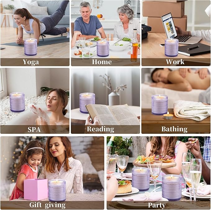 Lavender Scented Candles for Women Gift, Mother's Gift 60 Hours Aromatherapy Candle, Soy Candles for Home Scented, Birthday Gifts Mothers Day Candle for Home - Bloomnest
