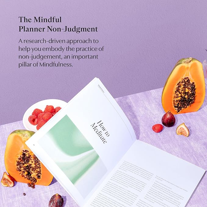 Switch Research Mindful Planner (Non-Judgement) - Evidence-Based Life Organizer - 31-Day Goal Planner to for Non-Judgement & Self-Compassion - Daily planner With Prompts - Bloomnest