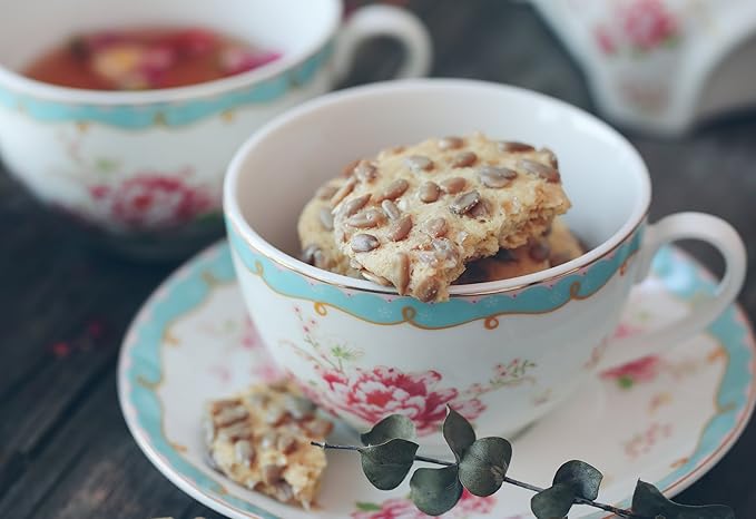 Jusalpha Fine China Tea Sets Vintage Rose Flower Series Coffee Cup-Teacup Saucer Spoon Set with Teapot Warmer & Filter (Rose Glass pot 03) - Bloomnest