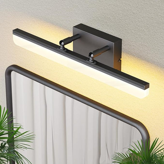 15.7" Black LED Bathroom Vanity Light 5CCT–Dimmable Wall Mount Fixture with Adjustable Angle, Modern Lighting for Powder Room, Vanity Mirror Home & Apartment Use - Bloomnest