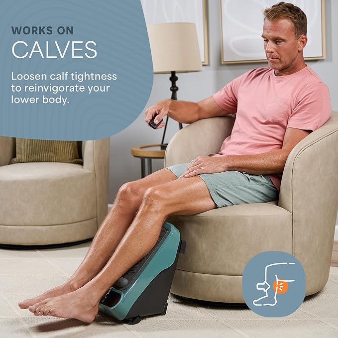 LifePro Foot Massager for Neuropathy - Relaxing Calf and Foot Therapy with Heat Option for Maximum Soothing Relief - Massager for Blood Circulation and Revitalization - Bloomnest