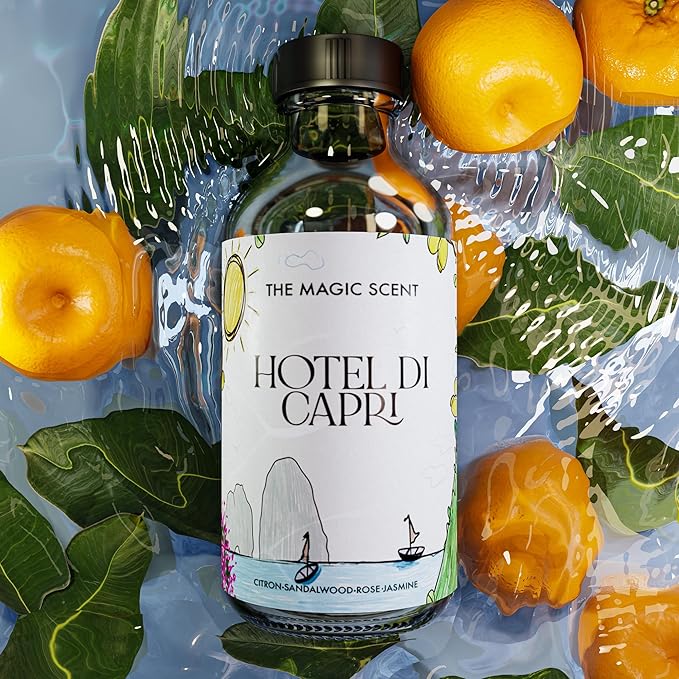 The Magic Scent Hotel Di Capri Hotel Scent Diffuser Oil - Cold-Air & Ultrasonic Fragrance Oil for Diffuser Inspired by Capri, Italy - Essential Oils for Diffusers Aromatherapy - 4 fl oz, 120 mL - Bloomnest