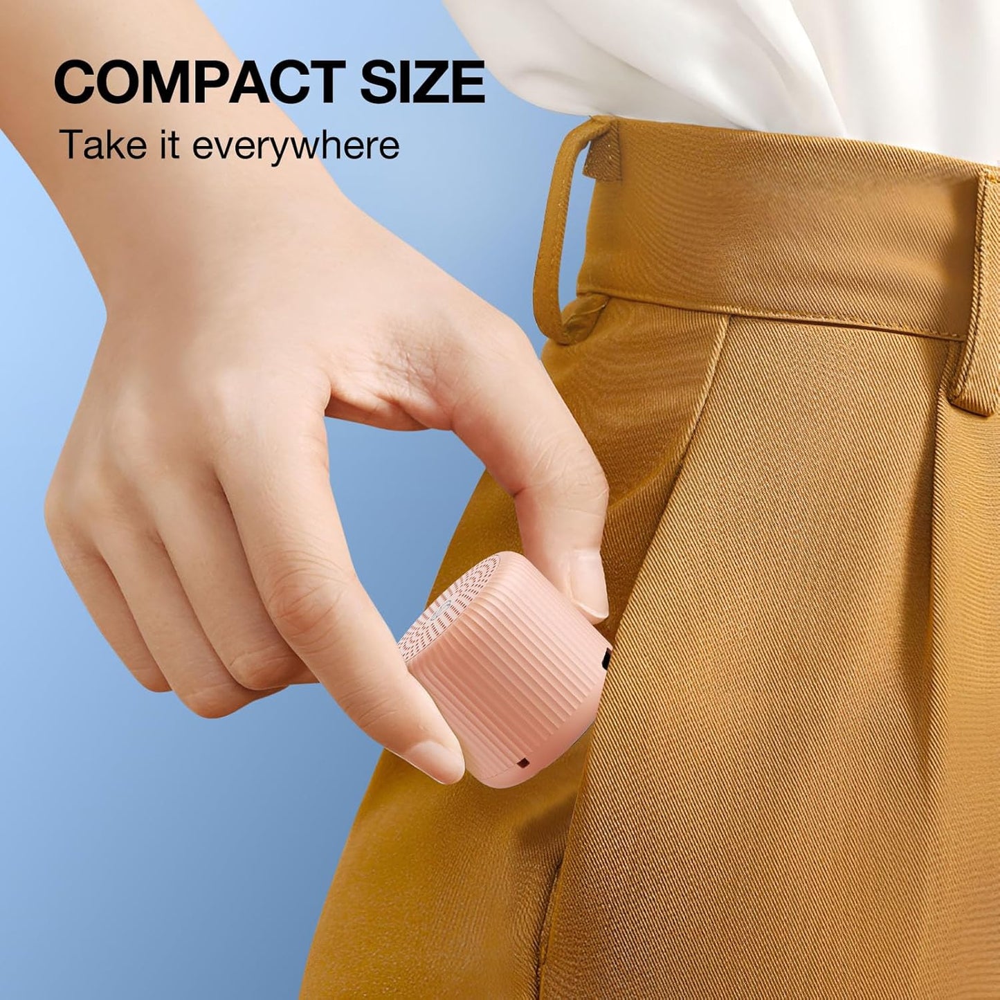 White Noise Machine Baby Portable Sound Machine,LEICEX Travel Sound Machine,15 Non-Looping Sound Timer and Memory Play, Mini White Noise Machine for Sleeping Office Travel （Peach）