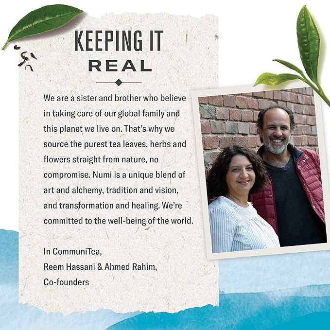 Numi Organic Chamomile Lemon Tea – 54 Herbal Tea Bags – Caffeine Free Calming Egyptian Chamomile & Lemon Myrtle – Caffeine Free Floral Citrus Herbal Tea