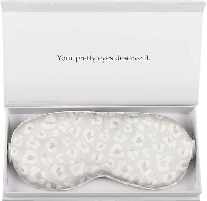 Silk Sleep Mask Light Blocking Luxury 100% Mulberry 22mm Silk Eye Mask Eye Cover Blindfold Ultra Soft Light & Comfy Anti Aging Skin Care with Travel Bag Gift Package - Bloomnest