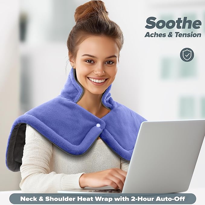 Heating pad for Neck, Back, Shoulder, Cramps Pain Relief, Gifts for Women, Men, Mom, Dad, 4 Auto-Off, Machine Washable, 6 Heat Settings, Ideal for Mother’s Day, Father’s Day, Christmas, Birthdays - Bloomnest