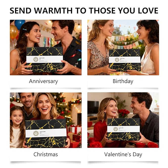 Valentines Day Gifts for Women & Men, Charcoal 23 Pcs Skin Care Set, Bath and Body Kit, Spa Gift Set, Birthday Gifts, Serum, Face Oil, Sheet Mask, Clay Mask, Bath Bombs, Christmas, Mother Day, Dad