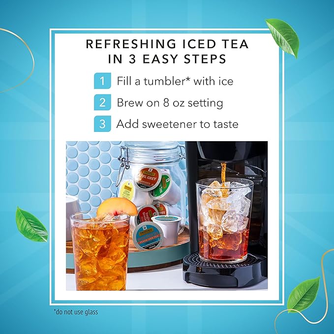 Twinings Brew Over Ice Unsweetened Peach Black Iced Tea 72 K-Cup Pods for Keurig, 12 Count (Pack of 6), Caffeinated - Bloomnest