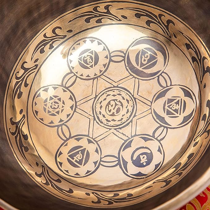 Large Tibetan Singing Bowl Set - 11" Master Healing Big Professional Grade For Sound Bath Chakra 7 Metal Meditation Yoga By Himalayan Bazaar HimalayanBazaar