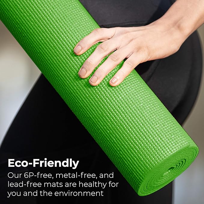 Hello Fit 10-Pack Yoga Mat, 68" x 24" Non Slip Exercise Mat, 4mm Thick Gym Mat for Fitness and Stretching, Bulk Non Toxic Yoga Mats for Schools and Studios - Bloomnest