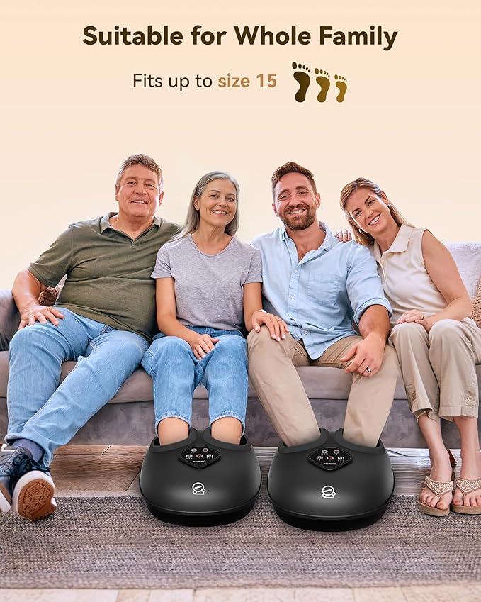 COMFIER 2025 Shiatsu Foot Massager with Heat,Compression,Kneading &Rolling,Foot Massager for Neuropathy,Plantar Fasciitis,Upgraded for Larger Feet Machine(Size 15),Home or Office, Christmas Gifts - Bloomnest