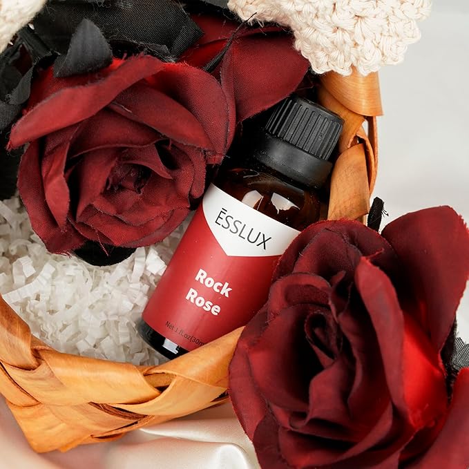 Rock Rose Fragrance Oil, ESSLUX Aromatherapy Essential Floral Scented Oils for Home for Diffuser, Massage, Soap, Candle Making Scents, Perfume, Humidifier, 30 ml - Bloomnest