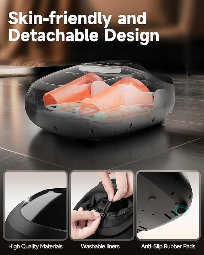 Snailax Shiatsu Foot Massager Plantar Fasciitis Neuropathy,Large Size Up 15 Feet Massage Machine with Heat,Kneading,Rolling,Scratch,Remote Control,Feet Warmer/Heater,Gifts for Men - Bloomnest