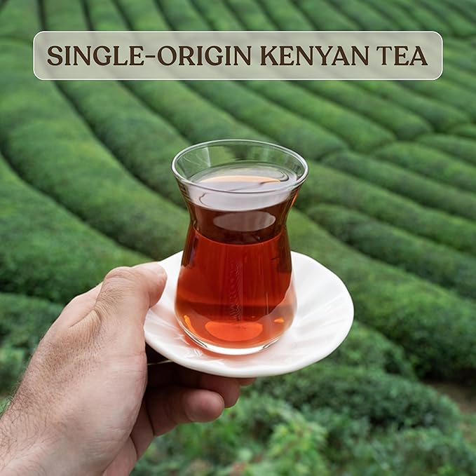 Akina Single-Origin Ginger Tea Bags | 100% Naturally Flavored Black Tea, Kenyan Origin, Gourmet, Hot Beverage (25 String & Tag Tea Bags, 50g) - Bloomnest