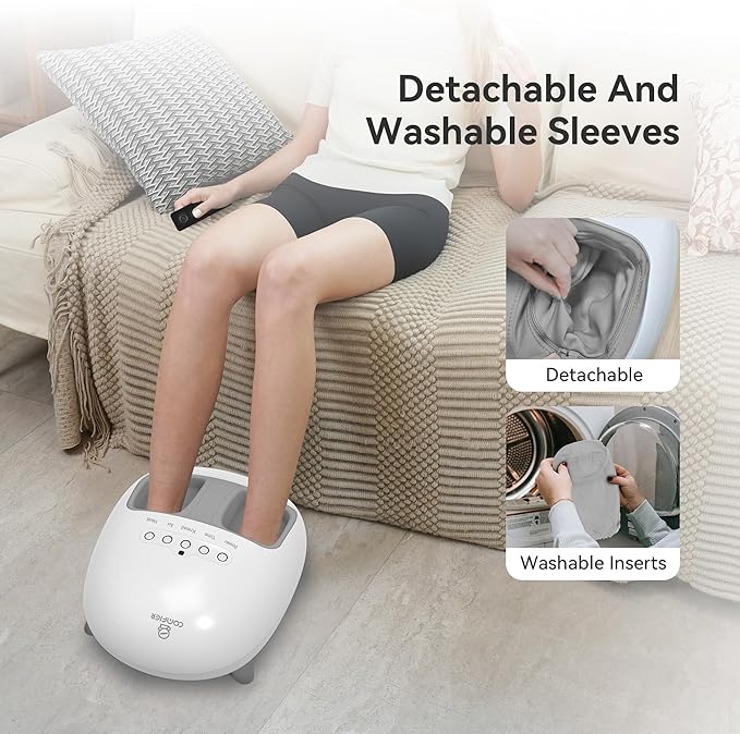 COMFIER Shiatsu Foot Massager with Heat, Kneading and Vibration Heated Foot Feet Massager for Neuropathy Plantar Fasciitis, Ideal Gift for Mom Dad Elder-Home Office Use - Bloomnest