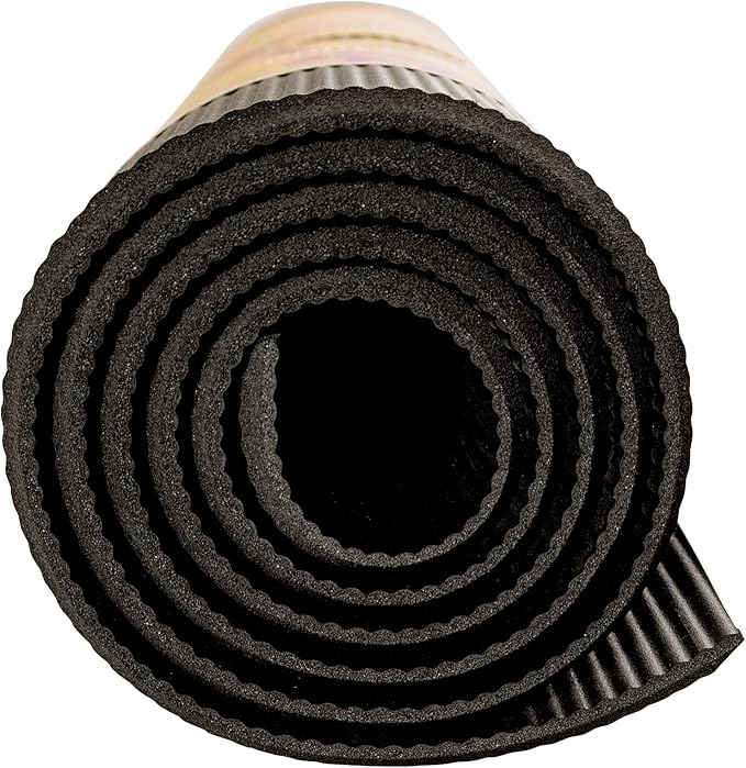 Hugger Mugger Ultimate Cushion Yoga mat - Black - Ultimate thick, grippy, soft yoga mat, extra long and wide, and extra cushion - Bloomnest