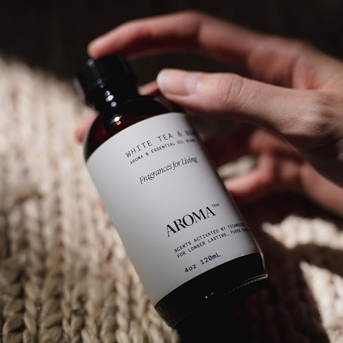 Aromatech White Tea & Bamboo Aroma Essential Oil Blend: Luxury Hotel Inspired Aromatherapy with for Ultrasonic Diffusers & Nebulizers - 4 fl oz, 120 mL - Bloomnest