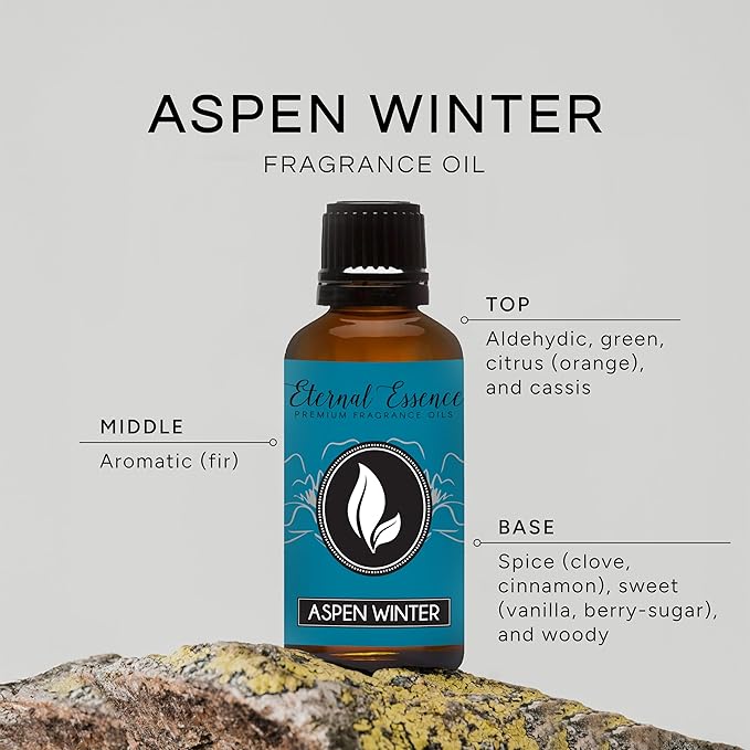 Eternal Essence Oils Aspen Winter 30ml Premium Fragrance Oil - for Candle, Soap Making, Aromatherapy, Diffusers, Home Care, & Humidifiers EternalEssenceOils