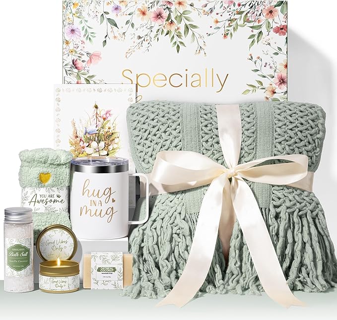 Self Care Gifts for Women Get Well Soon Gifts, Birthday Gifts for Women Care Package, Sympathy Gift Baskets Spa Gifts Thinking of You Inspirational Valentine's Day Gifts for Her Mom Wife Girlfriend