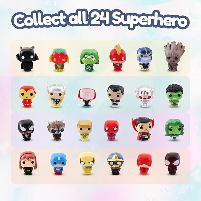 EvolutionUSA 1pc Epic Superhero Bath Bombs for Kids, Super Hero Bath Bomb with Toy Inside, Lush Childrens Bathbomb, Organic Bathbomb with Surprise Inside, Fizzy Fun Superhero Bath Ball Bath Toy - Bloomnest