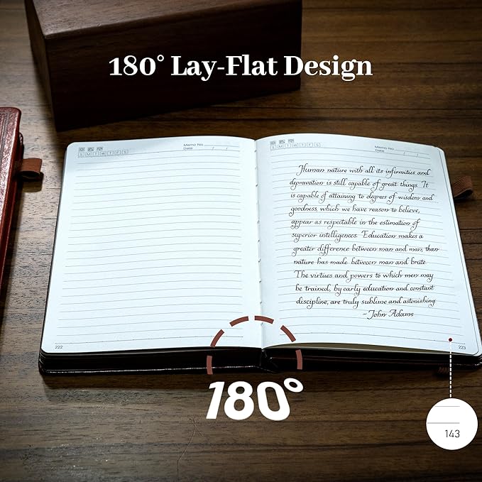 CAGIE Leather Lined Journal Notebook for Men & Women, Debossed Cross, 320 Pages 100 GSM Thick Paper, A5 Hardcover Journaling Notebooks for Writing, 5.7'' X 8.3'' Diary, Brown - Bloomnest