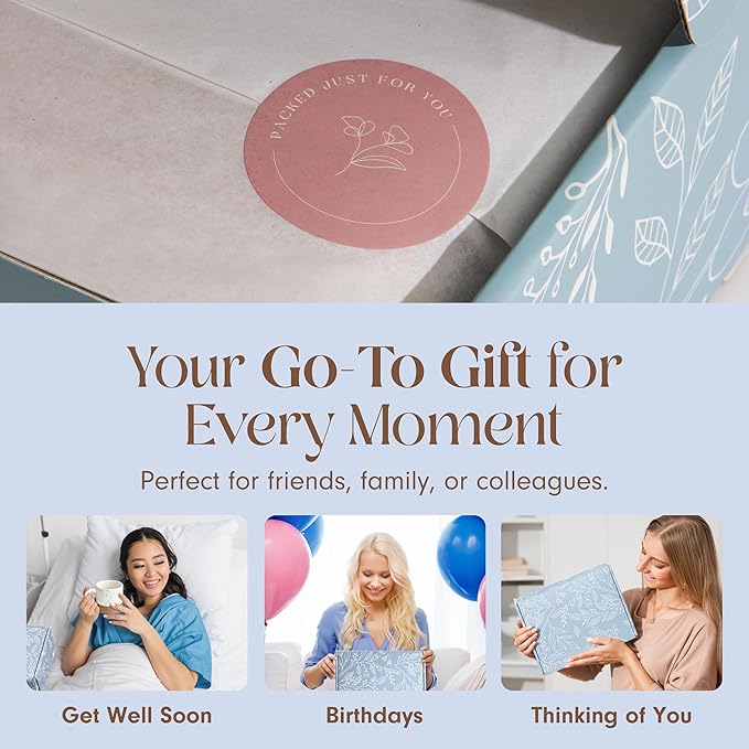 Unboxme Deluxe Birthday Care Package - Fluffy Socks, Mug, Lemon & Ginger Tea Set, Scented Candle & Greeting Card - Birthday Gift Box - Bloomnest