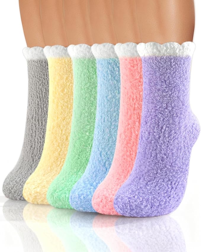 TEHOOK Warm & Cozy Valentines Gifts for Women, Fluffy Fuzzy Plush Sleeping Slipper Socks - Soft Warm Fabric - Bloomnest