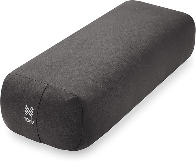 Yoga Meditation Cushion, 25" x 12" Rectangular Bolster with Organic Cotton Cover - Bloomnest