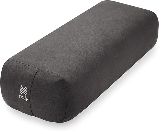 Yoga Meditation Cushion, 25" x 12" Rectangular Bolster with Organic Cotton Cover - Bloomnest