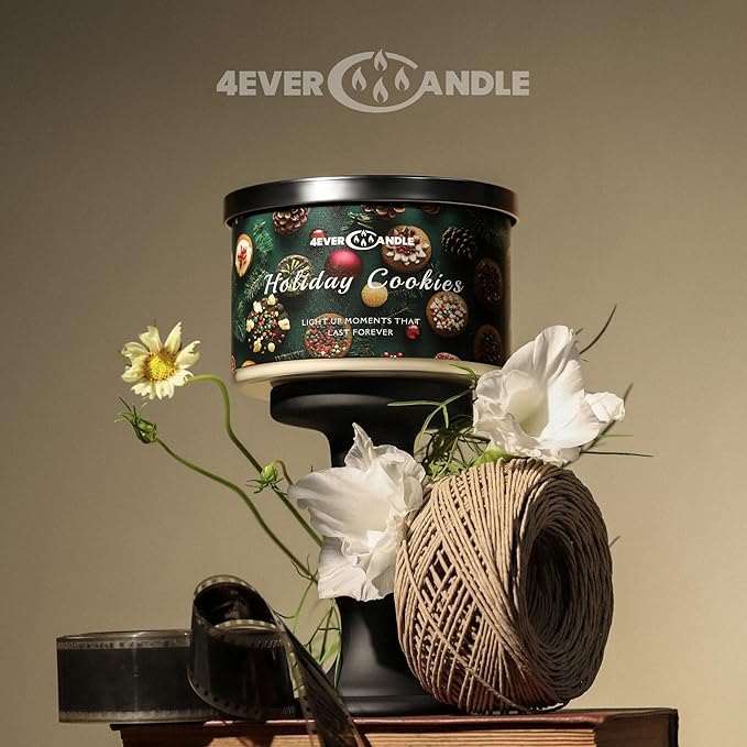 Over 50 Hours Jar Candle - 4-Wick Long-Lasting Scented Candles, 18oz Natural Soy Wax Candle for Home, Candle Gifts for Women & Men, Holiday Cookies - Bloomnest