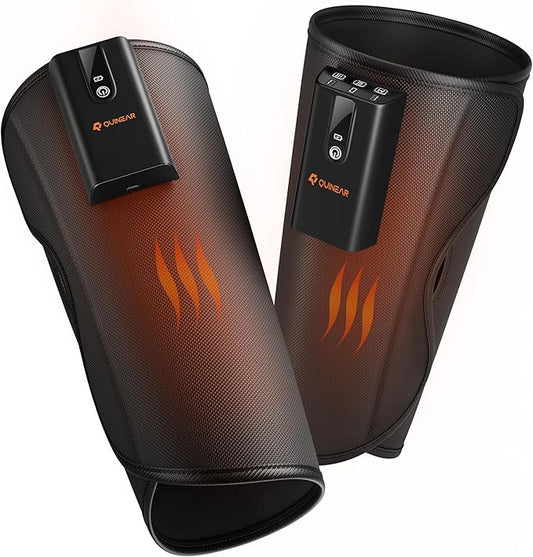 QUINEAR Cordless Calf Massager with Heat and Compression, Leg Massager for Circulation and Pain Relief, Portable Leg Massager with 3 Intensities & 3 Modes, Fast Recovery for Swelling, RLS - Bloomnest