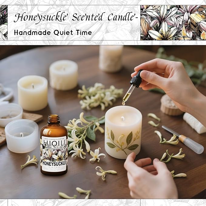 HIQILI Honeysuckle Fragrance Oil for Home Diffuser, Prefect for Candle & Soap Making, Relaxation, Beautiful Gifts - 1 Fl Oz - Bloomnest