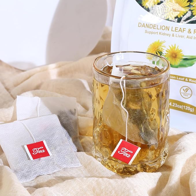 TEARELAE - Dandelion Leaf & Root Tea - 60 Counts Premium Dandelion Leaf and Root Tea Bags - Support Kidney, Aid in Digestion - Non-GMO - Caffeine-Free - Bloomnest