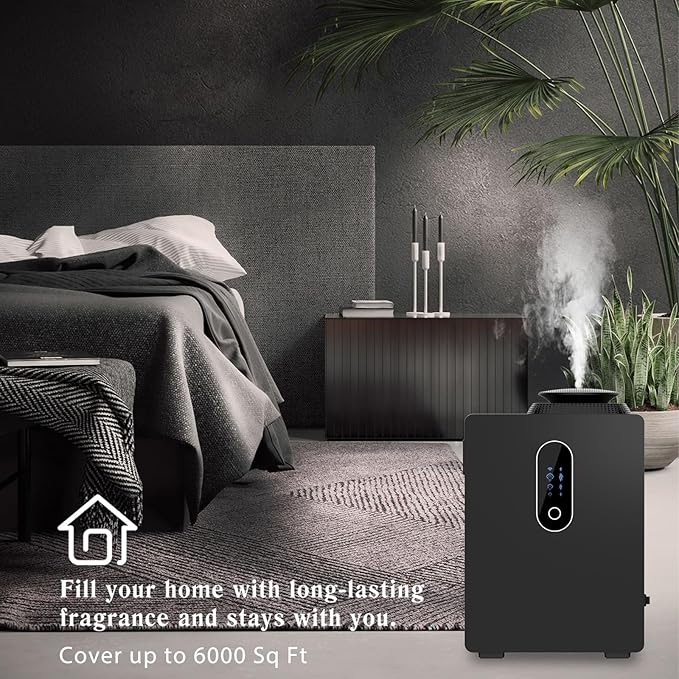 2025 Upgraded HVAC Scent Diffuser Machine, WiFi Control, Coverage 6000 Sq.Ft, Scent Air Machine for Home 1000ML, Waterless Cold Air Aromatherapy Essential Oil Hotel Scent Diffuser for Large Room - Bloomnest