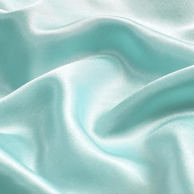BEDELITE Satin Body Pillow Cover, Super Soft and Cooling Body Pillow Pillowcase for Hair and Skin, Breathable Silky Full Long Pillowcase Cover(20"x54", Blue Grey) - Bloomnest