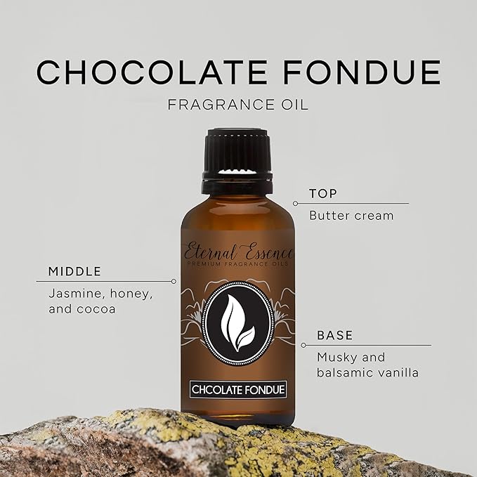 Eternal Essence Oils Chocolate Fondue 30ml Premium Fragrance Oil - for Candle, Soap Making, Aromatherapy, Diffusers, Home Care, & Humidifiers EternalEssenceOils