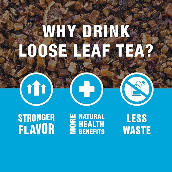 Tiesta Tea - Citrus Sunburst, Loose Leaf, Tropical Citrus Herbal Tea, Premium Blend, Non-Caffeinated Fruit Blend, Make Hot or Iced & Brews Up to 200 Cups, 16 Ounce Resealable Bulk Pouch - Bloomnest